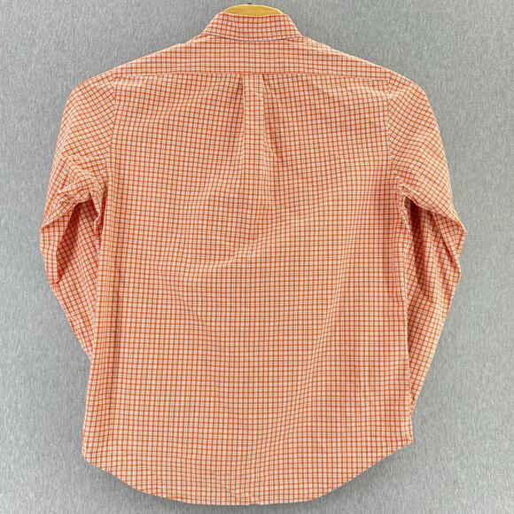 Ralph Lauren Men's Size Large Button Front Shirt Long Sleeve Orange Plaid - Picture 3 of 7